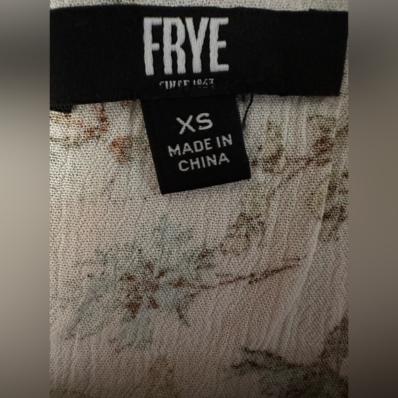 Frye Ladies Button Front Midi Dress Folk Garden Print NWT - Picture 5 of 9